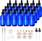 24 Pack 4oz Cobalt Blue Glass Bottles - Essential Oils, Perfumes & Lab Chemicals