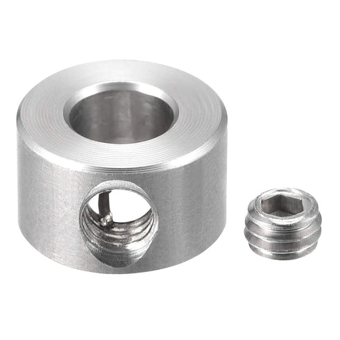 uxcell 2Pcs Drill Stop 1/4" I.D. Stainless Steel for Set Screws Chuck Woodworking Drill Bits