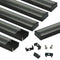 Muzata 6Pack 3.3FT/1M LED Channel Black Aluminum U Shape LED Strip Channel