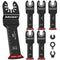 6 Pcs Extra Long Oscillating Tool Blades, Bi-Metal Curved Edge for Wood, Metal, Plastic (70MM)