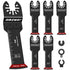 6 Pcs Extra Long Oscillating Tool Blades, Bi-Metal Curved Edge for Wood, Metal, Plastic (70MM)