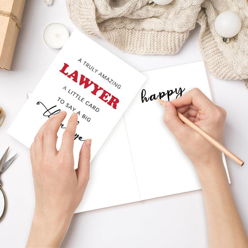 PUGAILA Cute Thank You Card for Lawyer, Thank You Lawyer Card, Lawyer Appreciation Gifts for Men Women, Lawyer