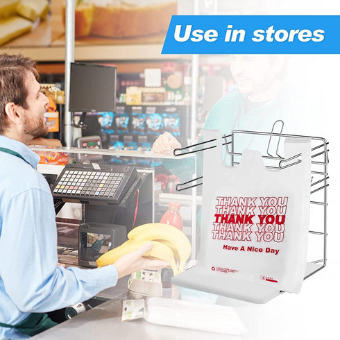 100 11.5" 6.25" 21", 15mic, 0.6 TashiBox Ct plastic bags/Shopping Bags/Thank You Bags/Reusable and Disposable Grocery