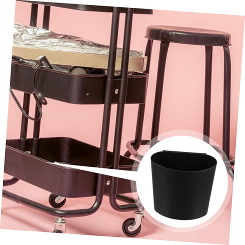 GLEAVI Hanging Bucket Storage Basket Beauty Supply Organizer Rolling Cart Hanging Cups Small Wire Basket Space-saving
