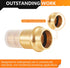 10-Pack LF Brass 1/2" PRESS X 1/2" PEX-A Expansion F1960 Coupling Adapter, Brass Press Fitting