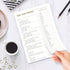 Sweetzer & Orange Gold Meal Planner Notepad, 7x10” Magnetic Grocery List with Tear Off Shopping List