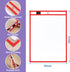 Nezyo 50 Pieces Dry Erase Pockets, Reusable Plastic Sleeves, Clear Sleeves for Classroom, Job Ticket Shop Holder (Red)
