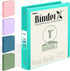 Sooez BinderX 1 Inch Round Ring Binder, Aqua Blue, Fits 150 Sheets, Customizable Cover, 2 Inside Pockets, Cute Aesthetic