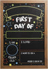 First Day Last Day of School Double Sided Sign with Frame, Reusable Dry Erase Board for Liquid Chalk Markers