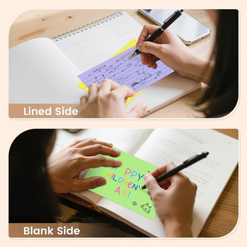 4x6, 400 Index Cards Sheets, Ruled Color Flash Cards for Effective Studying and Note-Taking, Premium Note Cards