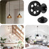 bociloy 2 Sets 2.75 Rustic Metal Pulley Wheels, Wall Ceiling Mount for Plug in Pendant Light Industrial Vintage Hanging