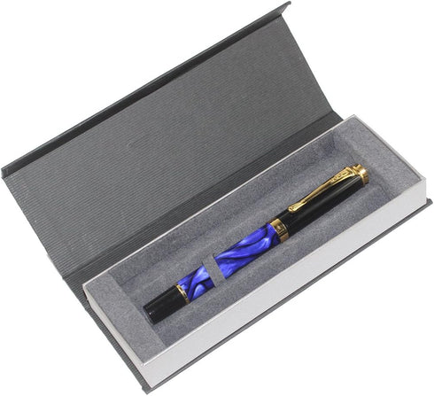 Gullor 500 Fountain Pen in Blue and Black with 5 Color Ink Cartridges