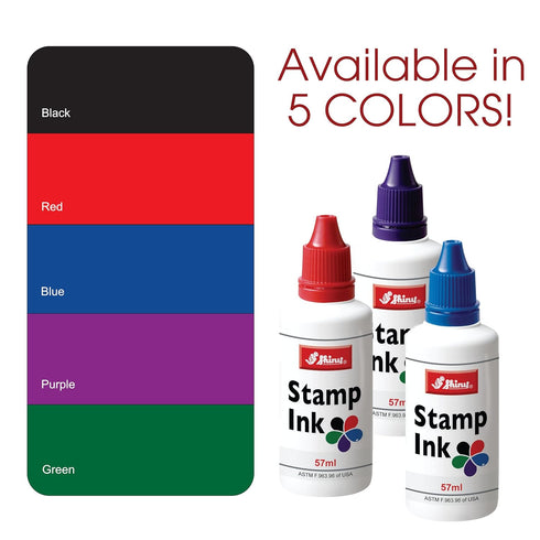 Shiny SHI-40604 Self-Inking Stamp Refill Ink, 2oz, Red Ink