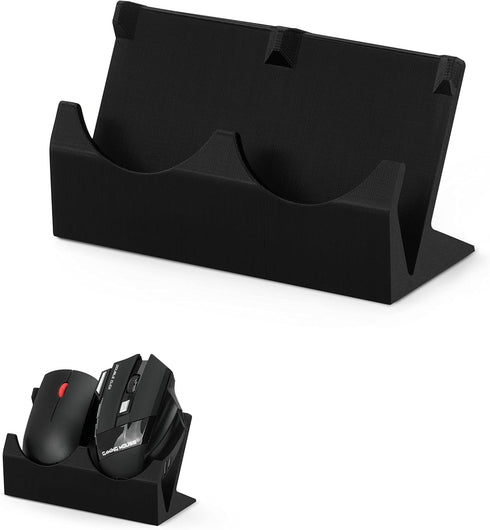 BRAINWAVZ Desktop Dual PC Mouse Stand Holder - Suitable for Gaming & Office Mice, Organize Your Work Space