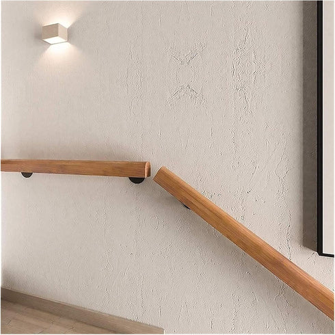 ALDEPO 1Ft-20Ft Non-Slip,2.6Ft Grab Bars Handrails Wooden - Complete Kit, Professional Corridor Non-Slip Stair Railings