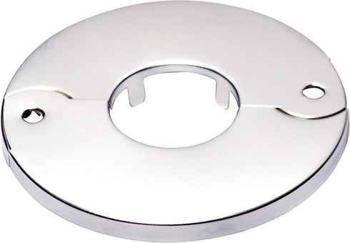 Floor and Ceiling Plate Split Flange, Fits 1 Inch IPS Galvanized Pipe or 1-1/4 Inch Copper Pipe, Chrome Finish