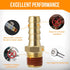 SUNGATOR 12-Pack Air Hose Fittings, 3/8" Barb to 1/4" NPT Repair Kit with Sealant, Male Brass Connectors with 12 Pcs