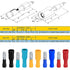 200 Pcs Bullet Connectors Male and Female, 22-16AWG Insulated Splice Female/Male Bullet Crimp Terminals Connectors, Electrical Bullet Crimp Wire Connectors