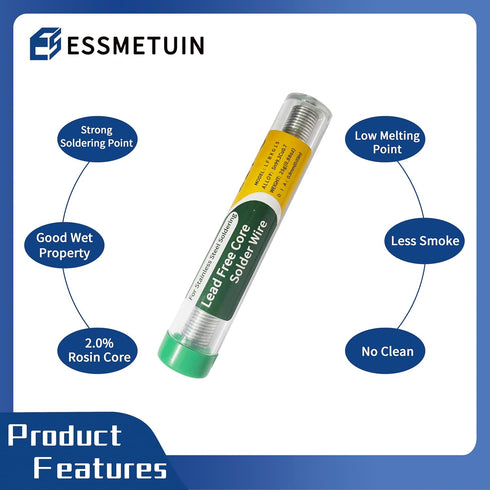 Solder for Aluminum Soldering, Lead Free Core Solder for Stainless Steel/Nickel Sheet, 1.4oz/2pack