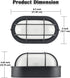 Dimmable 6W 600Lumens 5000K 1 Pack Oval Bulkhead Light Fixture, Outdoor Wall Lantern, LED Nautical and Sauna Light