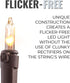 612 100 24.75 25.4 Vermont Clear LED Christmas String Lights on Brown Wire Cord, UL Approved, Indoor and Outdoor Use