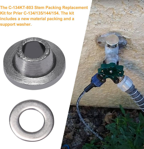 C-134KT-803 Stem Packing Kit for Prier C-134/135/144/154, Fits Wall Hydrant and Prier Model C108