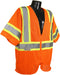 Radians SV22-3ZOM-2X Polyester Mesh Economy Class-3 Safety Vests with Two Tone Trim, 2X-Large, Orange