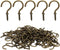 Zorfeter 100 PCS Metal Screw Hooks, Bronze Cup Hooks Ceiling Hooks, Screw-in Hooks