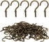 Zorfeter 100 PCS Metal Screw Hooks, Bronze Cup Hooks Ceiling Hooks, Screw-in Hooks