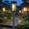 Eyrosa Solar Pathway Lights, 8 Pack Glass Solar Lights Outdoor, Solar Stake