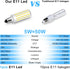 JDE11 120V 50W Bulbs T3/T4 5W Bulbs Dimmable 6000K Pack 3 Halogen Mini Candelabra Equivalent, Led Daylight White Energy