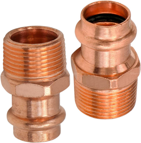 QDNB5632 Copper Male Reducing Adapter, 3/4 in. Press x 1 in. MPT
