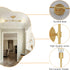 2-Light (1 Pack) FadimiKoo Gold Sconces Wall Light Fixtures, Bathroom Vanity Light Fixtures Over Mirror, Modern Brushed
