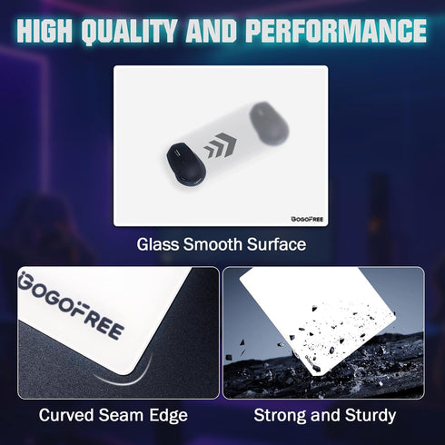 SYHITOU 15.711.8) Mousepad with Hard Surface for Gaming, Ultra Smooth Mouse Mat, Water-Resistant Mouse Pad Precision