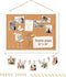 Double-Sided Cork Board for Wall, 16" x 12" Hanging Wood Framed Bulletin Board, Picture Display for School Office