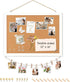 Double-Sided Cork Board for Wall, 16" x 12" Hanging Wood Framed Bulletin Board, Picture Display for School Office