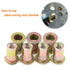 120-Pcs 5/32''-32UNC Mixed Zinc Plated Carbon Steel Rivet Nut Flat Head Insert Nutsert Assortment Kit