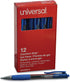 Universal Comfort Grip Gel Pen, Retractable, Medium 0.7 mm, Blue Ink, Dozen