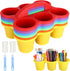 plaCredgai 6 Pack Classroom Caddy Organizer with Handle, Plastic Art Caddy, Drink Cup