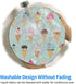 JaoXer 8-Inch Ice Cream Cones Round Mouse Pad - Your Desk Companion for Office, Desktop, Laptop, Personal Computers