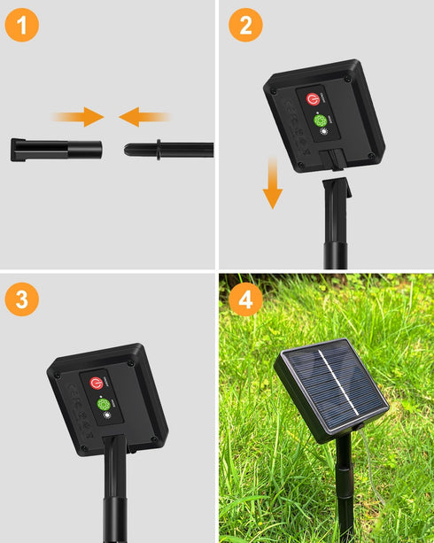 2 Pack 120LED 46FT 8 btfarm Solar Rope Lights Outdoor, Solar String Lights Outside Waterproof, Lighting Modes Solar