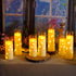 Set 9 Eebuss Flameless Candles with Embedded Star String, Battery Operated LED Pillar Candles with Timer and Remote
