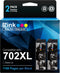 E-Z Ink Remanufactured Ink Cartridge Replacement for Epson 702XL T702XL, 2 Pack, Black