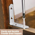 18-Pack 2 inch L Shape Corner Brackets, Stainless Steel Metal Angle Braces for Wood Furniture, Heavy Duty Black Shelf