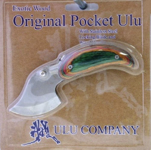 Exotic Wood Pocket Ulu with Locking Blade by Alaska