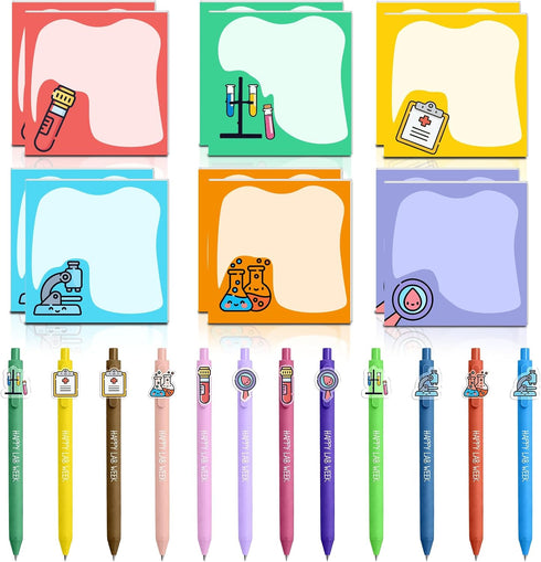 Jiytivity 24 Pcs Laboratory Week Appreciation Gift Set Include 12 Ballpoint Pens 12