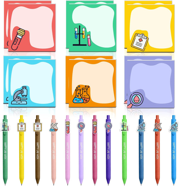 Jiytivity 24 Pcs Laboratory Week Appreciation Gift Set Include 12 Ballpoint Pens 12