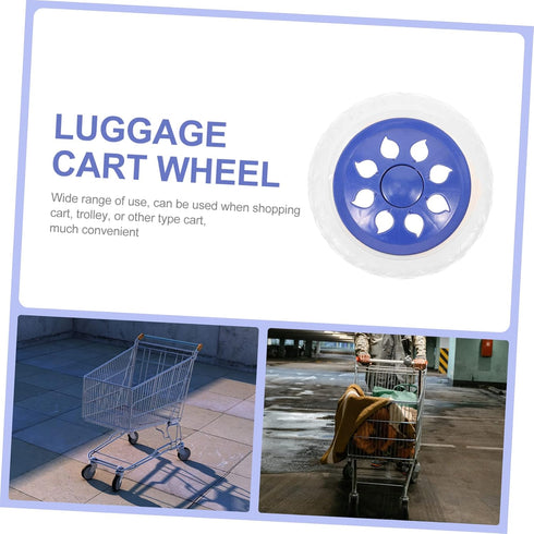 2pcs Veemoon Replacement Casters for Shopping Trolley Luggage Cart Rolling Chair Sturdy Wheel Easy to Install