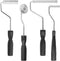 Fiberglass Roller Tools Kit, 4pcs Bubble Paddle Tool, Black Laminating Paint Roller Set for Mold Resin Repair