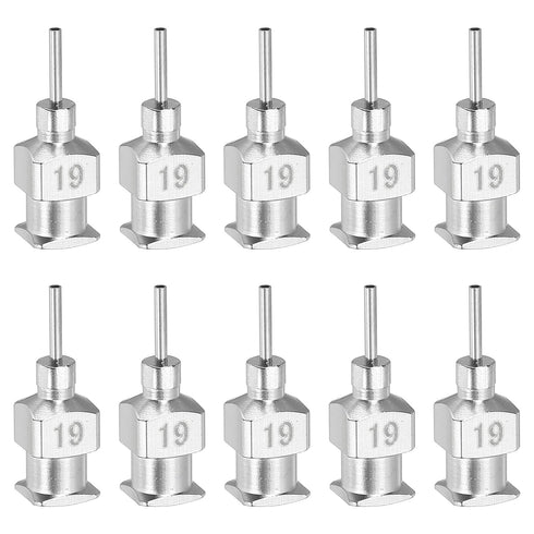 PATIKIL Bent Blunt Tip Dispensing Needle 19G, 10 Pcs Stainless Steel Liquid Dispenser Needles with Lure Lock